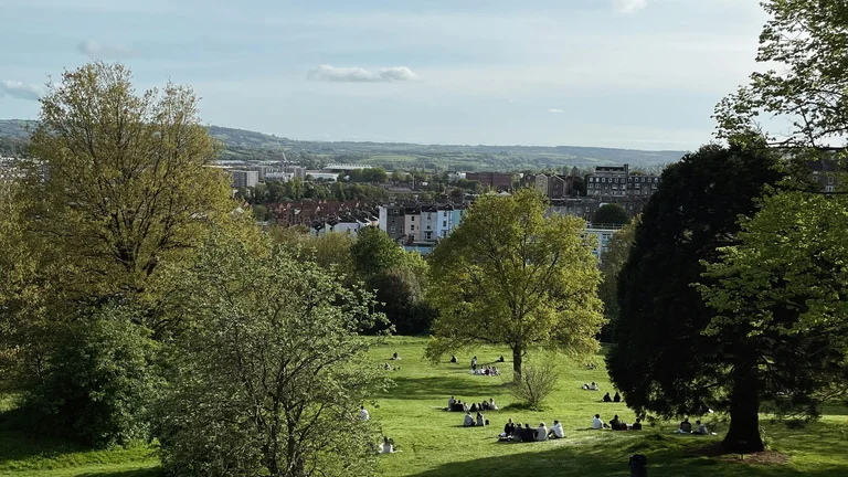 Park in bristol with green grass and trees