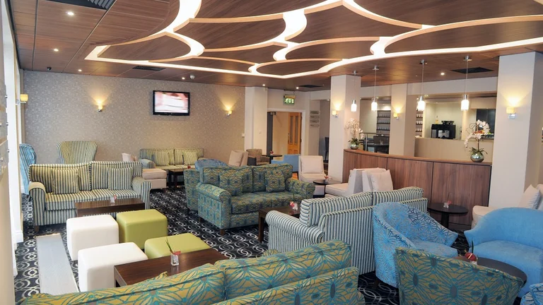 Reception and lounge area at Woodland Grange venue